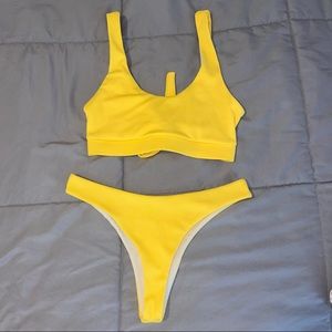 NWOT Yellow Bikini Set